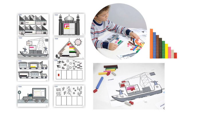 Regletes Contenidor de colors + fitxes Miniland