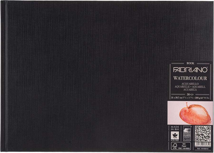 Bloc cosido Watercolor Fabriano 25% algod&oacute;n A4 200g