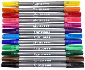 Retoladors de colors Abacus doble punta 12u