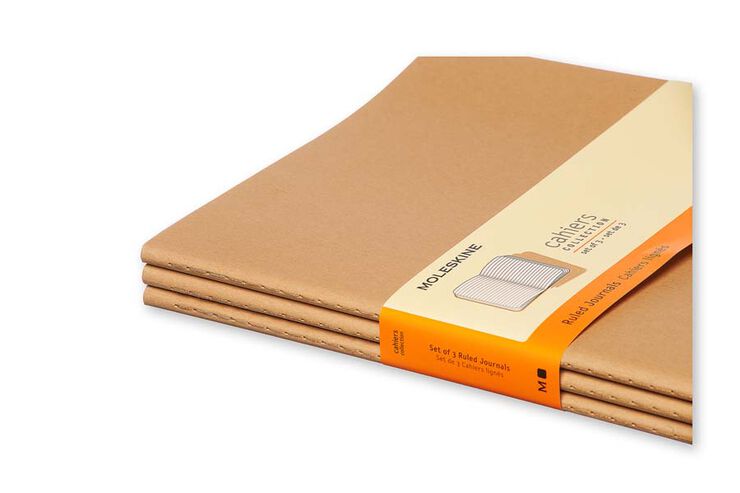 Pack 3 Llibretes Moleskine XL kraft ratlla