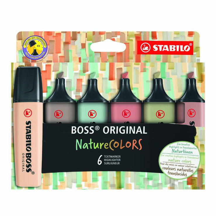 Marcador fluorescent Stabilo Boss Nature Pastel 6 colors