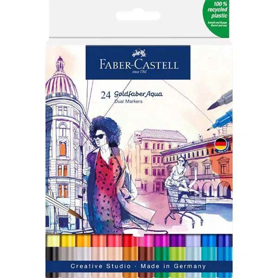 Retoladors Goldfaber Aqua Dual Faber-Castell 24 colors