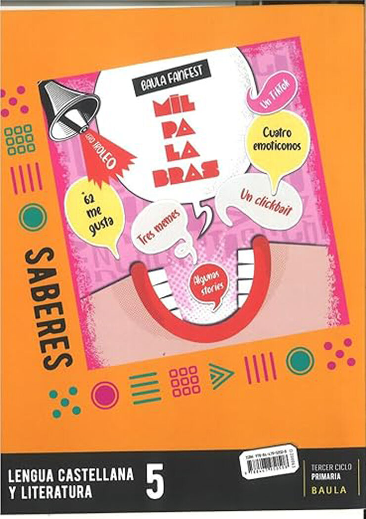 Libro Saberes Lengua castellana y literatura 5º Primaria Fanfest
