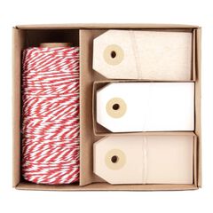 Set Cordel rojo + Etiquetas Nature