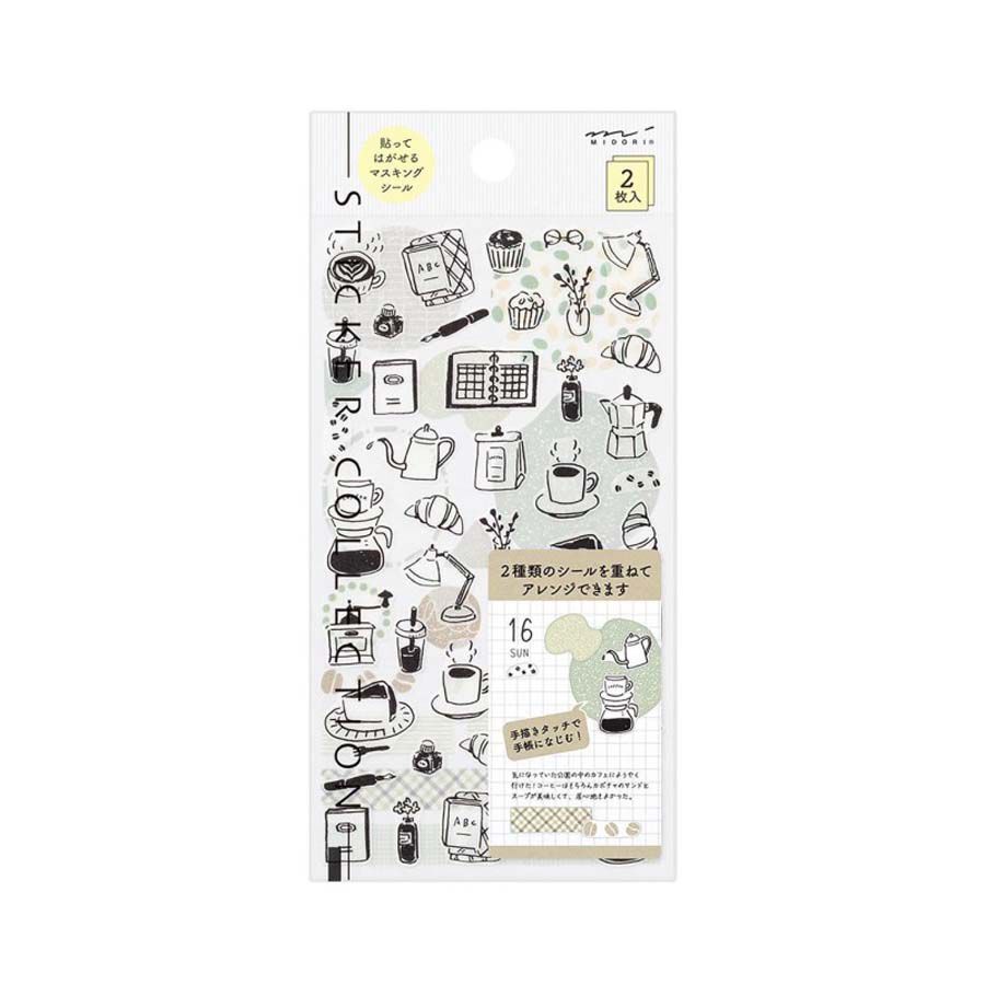 Pegatinas Midori 2641 Monotone Caf&eacute; 2 hojas