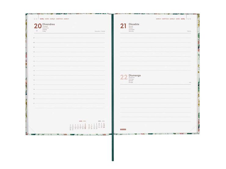 Agenda Finocam Porto DS Y10 día/pág cat 2026 Botanic