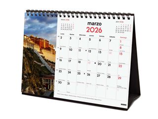 Calendario sobremesa Finocam 2026 Maravillas Mundo castellano