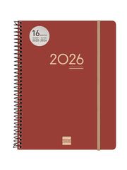 Agenda Finocam 16 mesos Ikon E10 setm/vista vertical mult 2025-26 burdeus