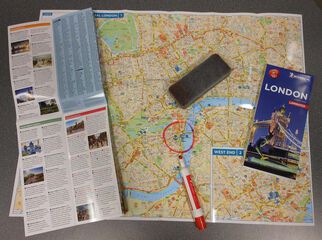 Michelin London city map laminated