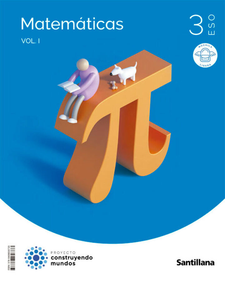 Matem&aacute;ticas acad&eacute;micas 3r ESO Mochila ligera construyendo mundos santillana