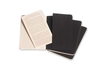 Pack 3 Libretas Moleskine P Negro Raya