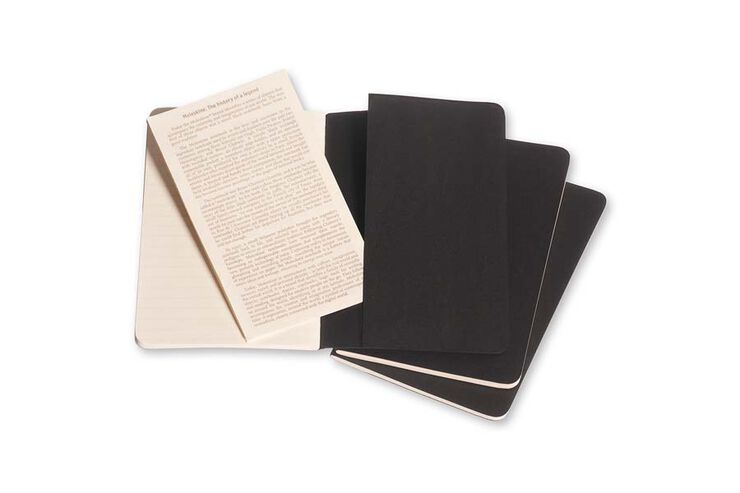 Pack 3 Llibretes Moleskine P Negre Ratlla