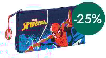 Estuche triple Spiderman Neon