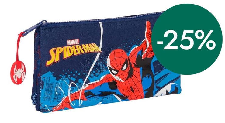 Estuche triple Spiderman Neon