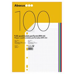 Recambio Notebook 4 Abacus A4 5x5 90g 100 hojas colores vivos