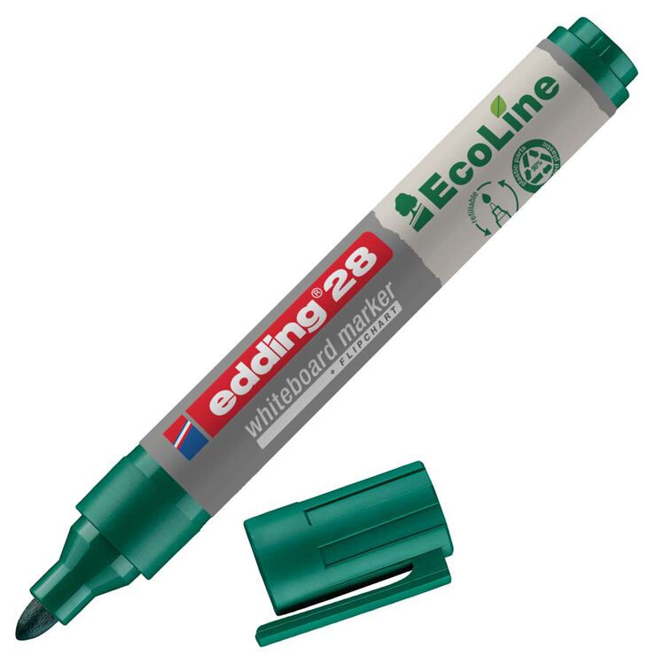 Rotuladores pizarra Edding Ecoline 28 verde 10u