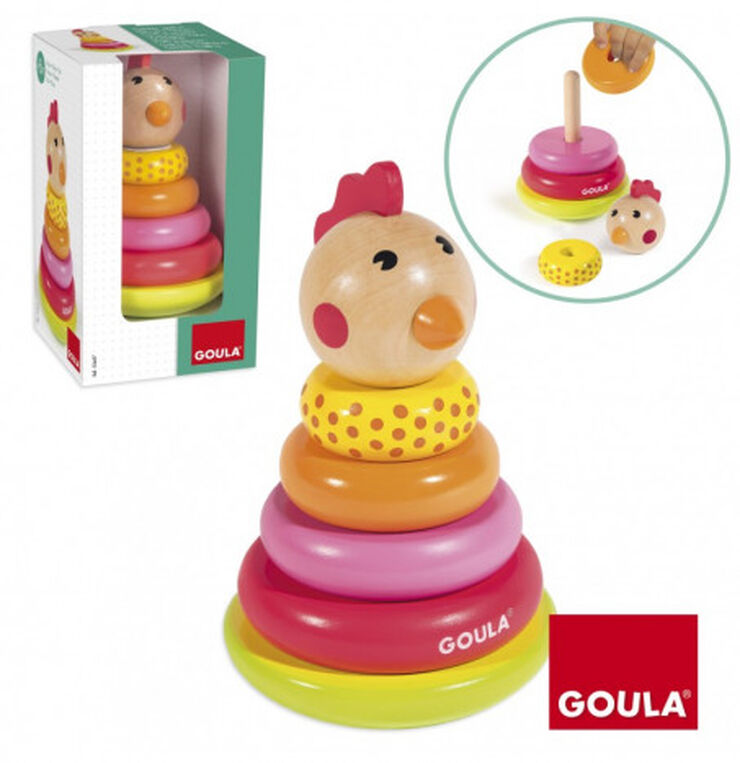 Juego apilable gallina