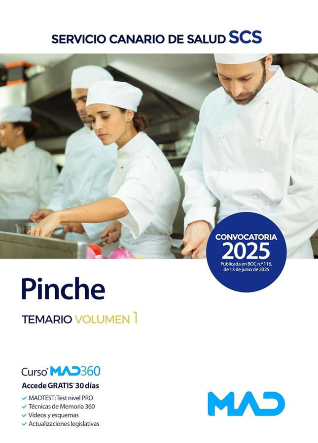 Pinche del Servicio Canario de Salud. Temario volumen 1