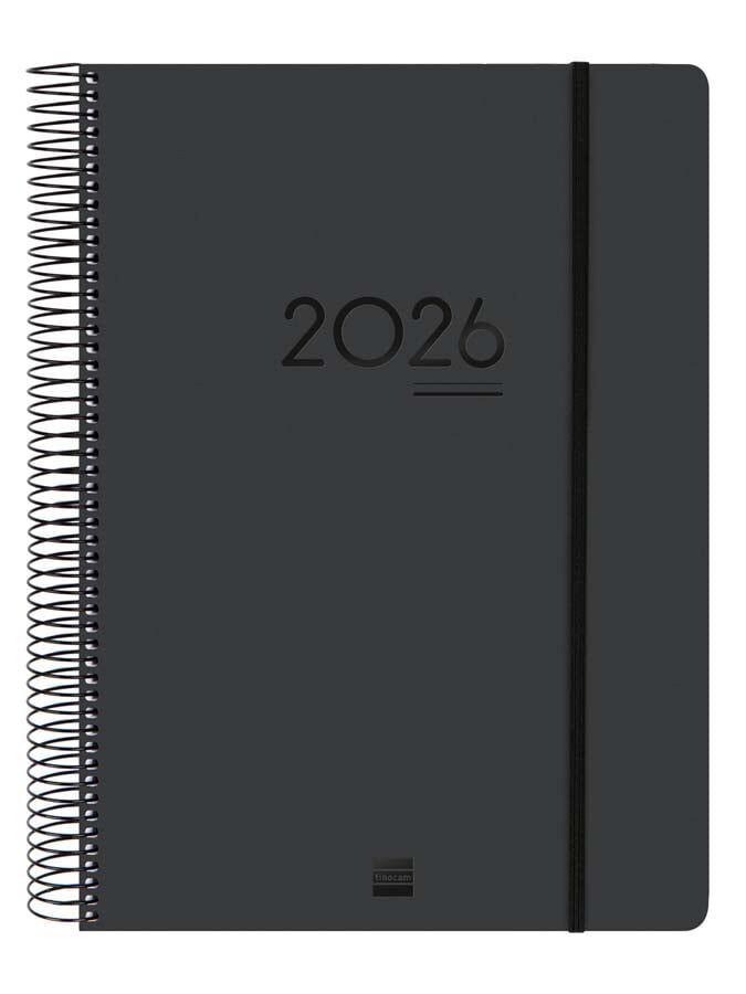 Agenda Finocam 16 meses Ikon E40 d&iacute;a/p&aacute;g mult 2025-26 negro