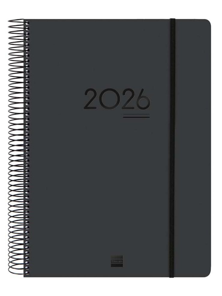 Agenda Finocam 16 meses Ikon E40 d&iacute;a/p&aacute;g mult 2025-26 negro