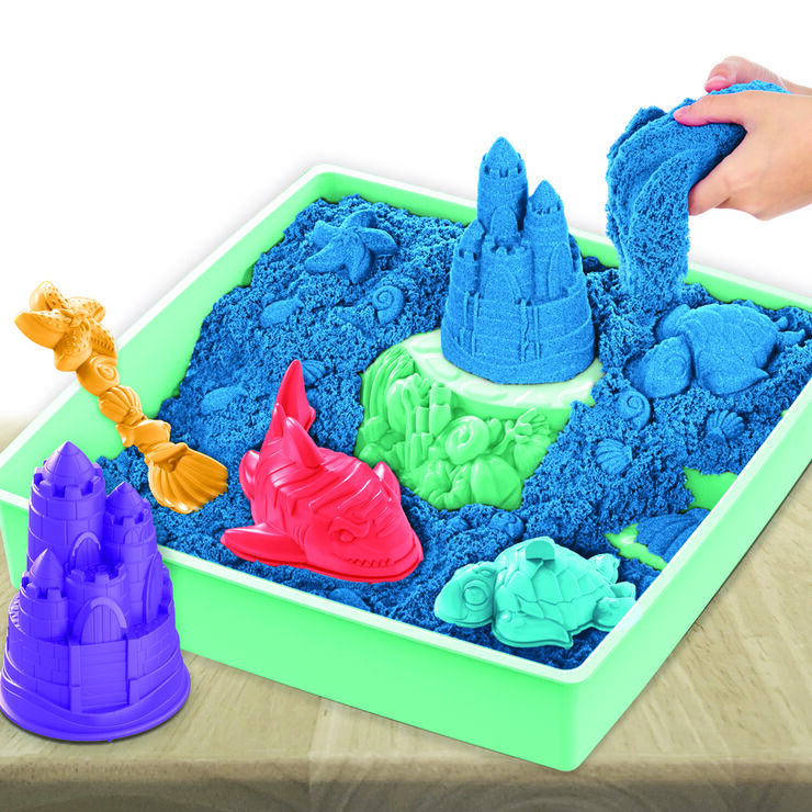 Kinetic Sand capsa set blau