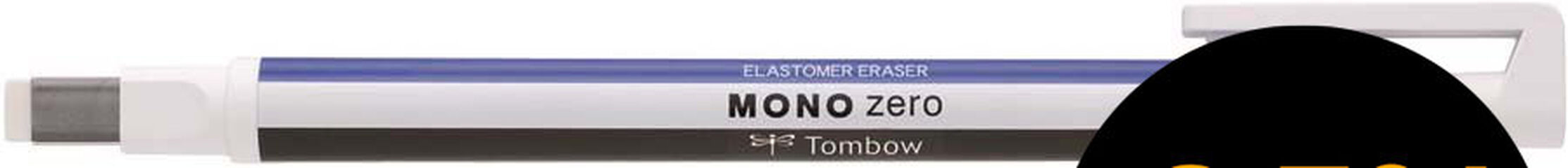 Portagomas Tombow Mono Zero rectangular blanco