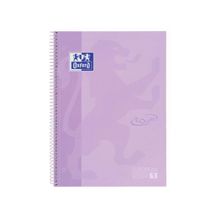 Notebook1 A4 tapa extradura 80H Oxford Soft Touch lila pastel