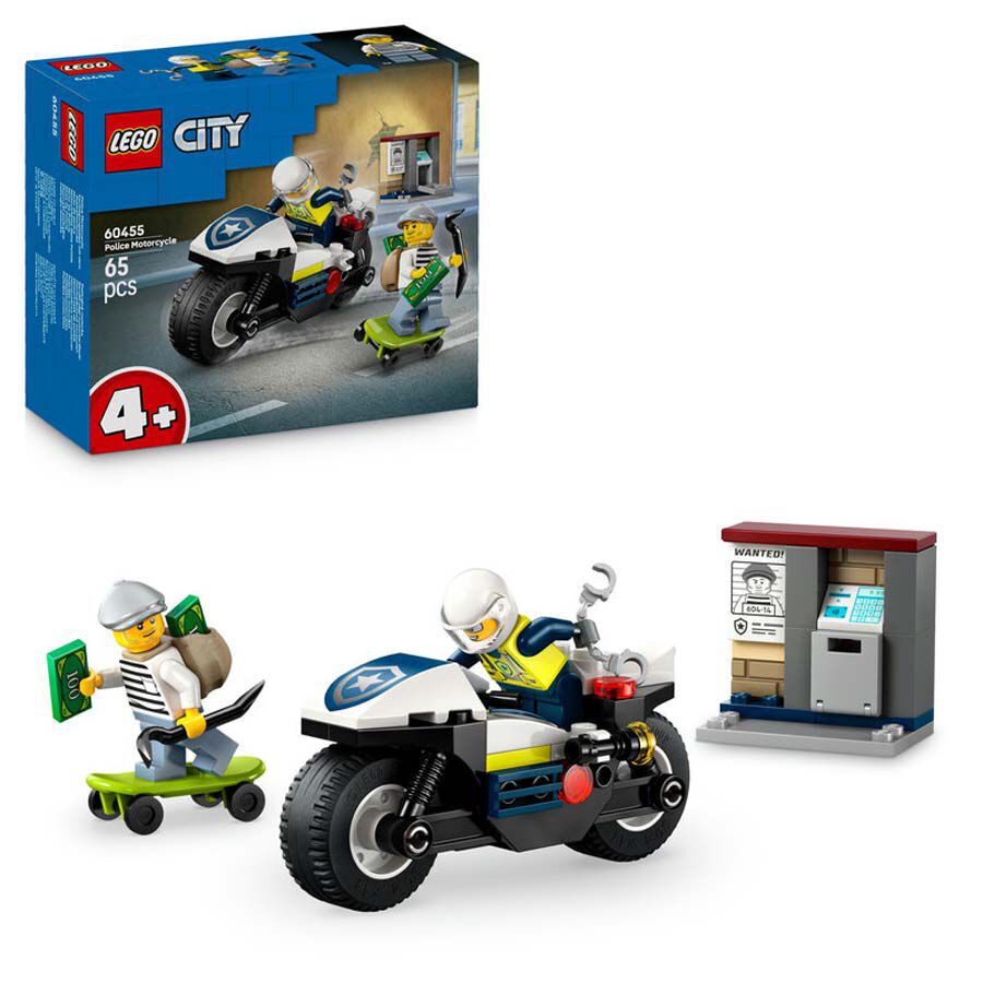 LEGO&reg; City Persecuci&oacute; en Moto de Policia 60455