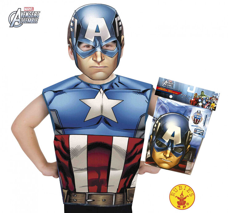 Camiseta + máscara Marvel Capitán America
