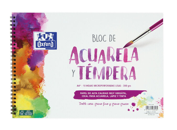 Blog Papel acuarela Oxford A4 300g 10 hojas - Abacus Online
