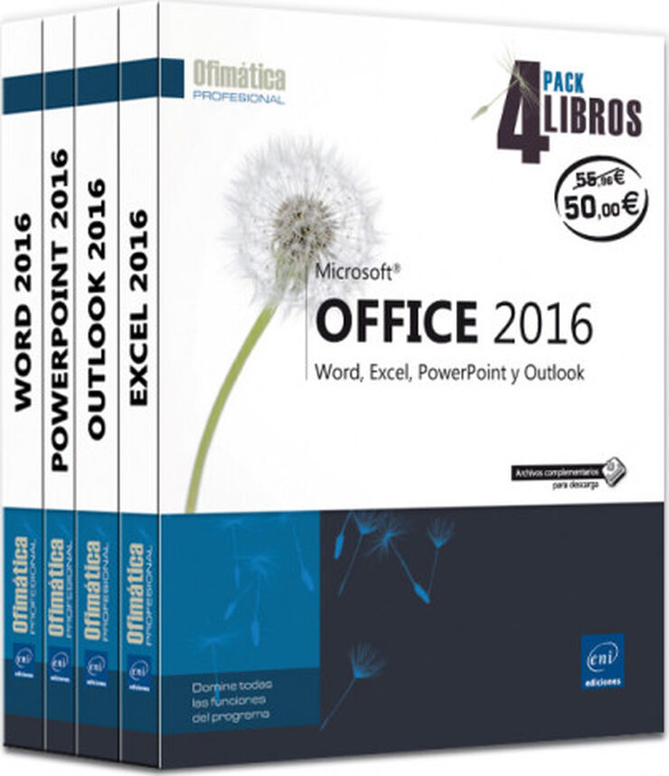 Microsoft® Office 2016-Pack 4 libros