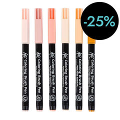 Retoladors Brush Koi Manga 6 colors