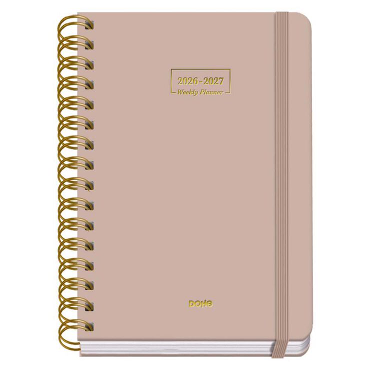Agenda Escolar Dohe Espiral A5 sem/vista castellano 2026-2027 Beige Premium