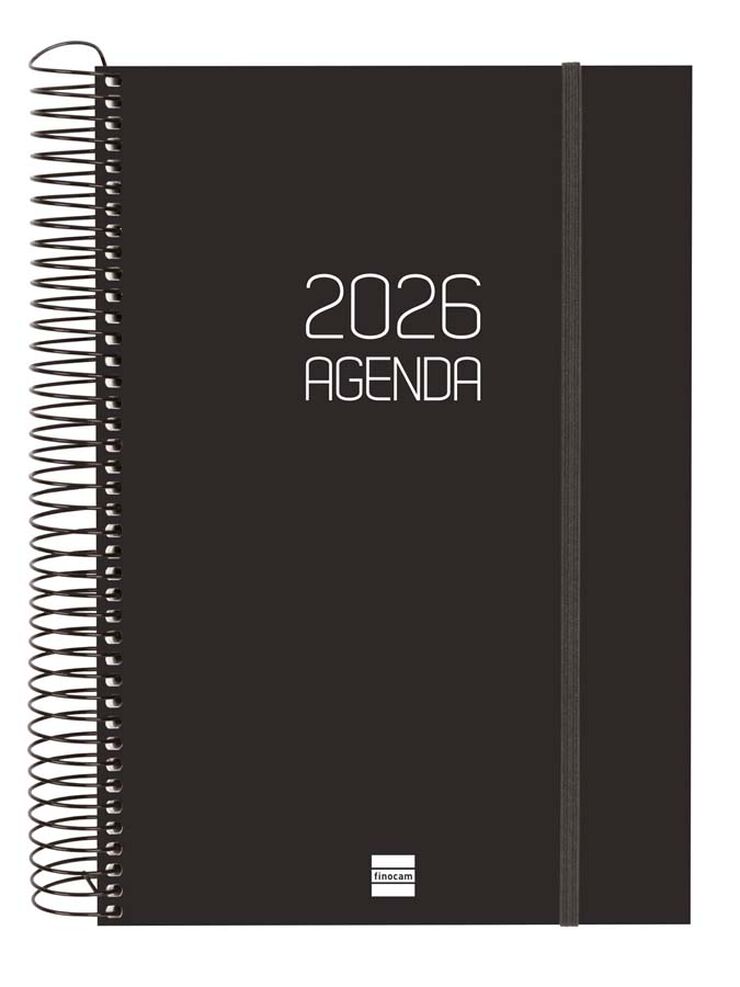 Agenda Finocam Opaque E11 día/pág cas 2026 negro