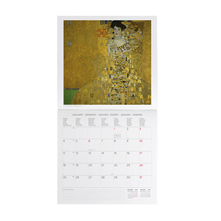 Calendario Legami 30x29 Pared Klimt Multiling&uuml;e 2027