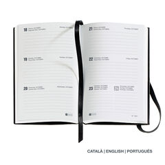 Agenda Miquelrius Passport Setmana Vista Catal&agrave; 2027 Luxor Negre