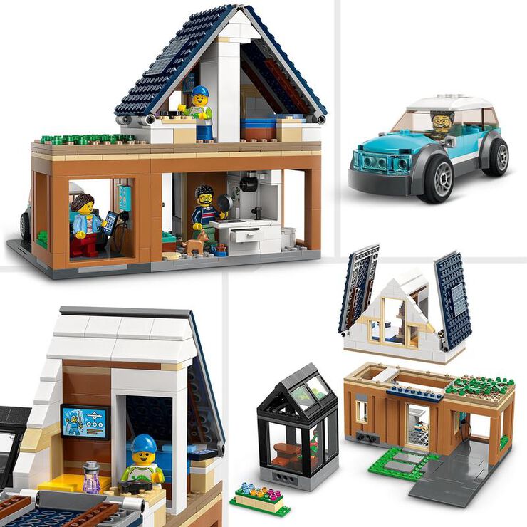 LEGO® City Casa Familiar i Cotxe Elèctric 60398