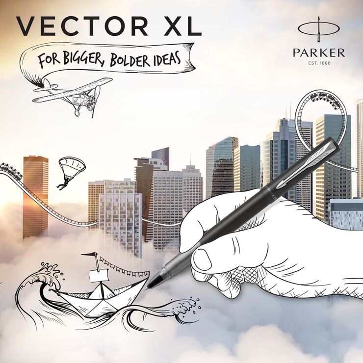 Ròl·ler Parker Vector XL negre