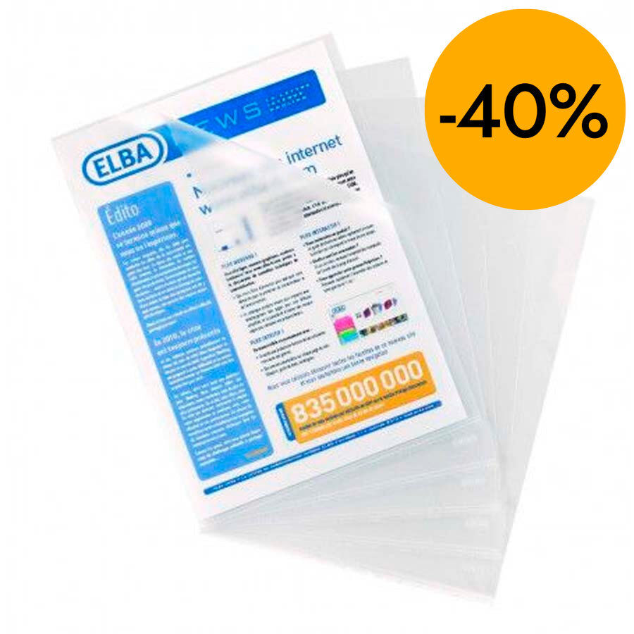 Dossier amb ungla Elba Foli transparent 100u