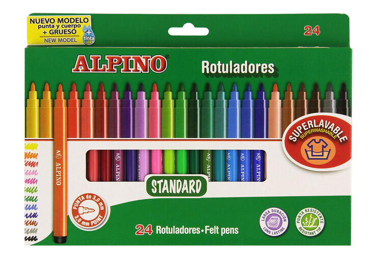 Retoladors de colors Alpino 24u