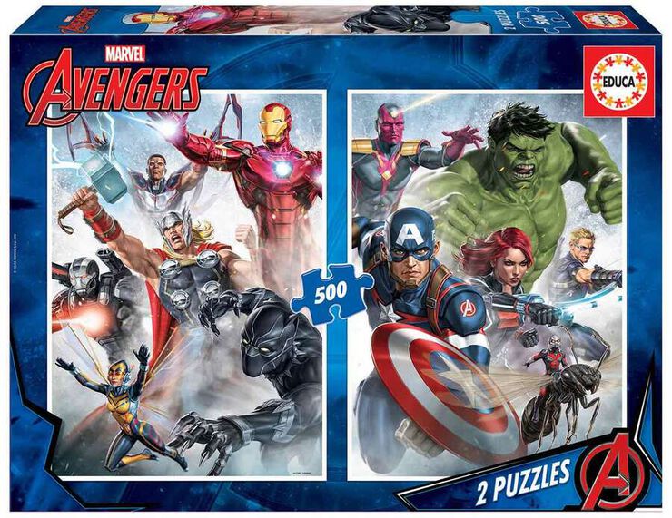 Puzle 2x500 piezas Avengers