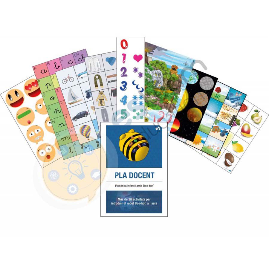 Pack de pla docent i 9 estores per a Bee-Bot&reg; i Blue-Bot&reg; catal&agrave;