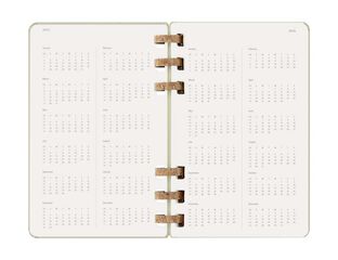Agenda escolar espiral moleske tapa dura sem/vista L 2025-26 kiwi