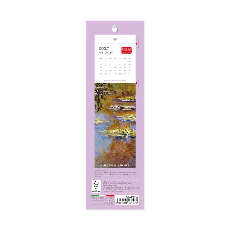 Calendario Legami Sobremesa Marca P&aacute;ginas Monet Multiling&uuml;e 2027