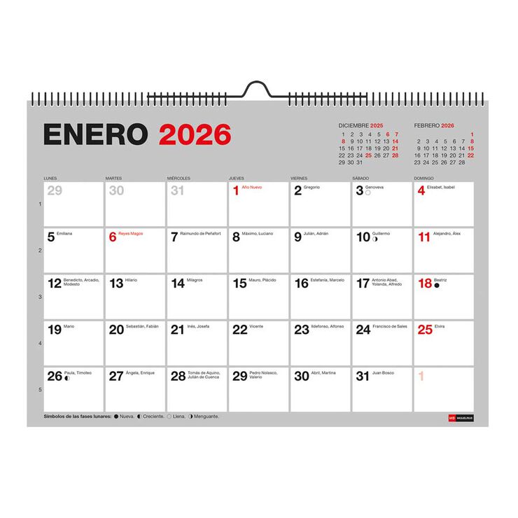 Calendari Miquelrius paret Escriure 21x15 2026 castellà Basic