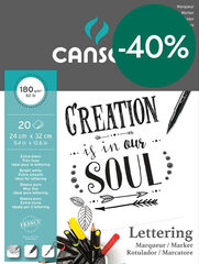 Bloc Canson Lettering Marker Satin 24x32 180g 20 hojas