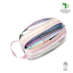 Estuche Totto Bloum de 3 Cremalleras