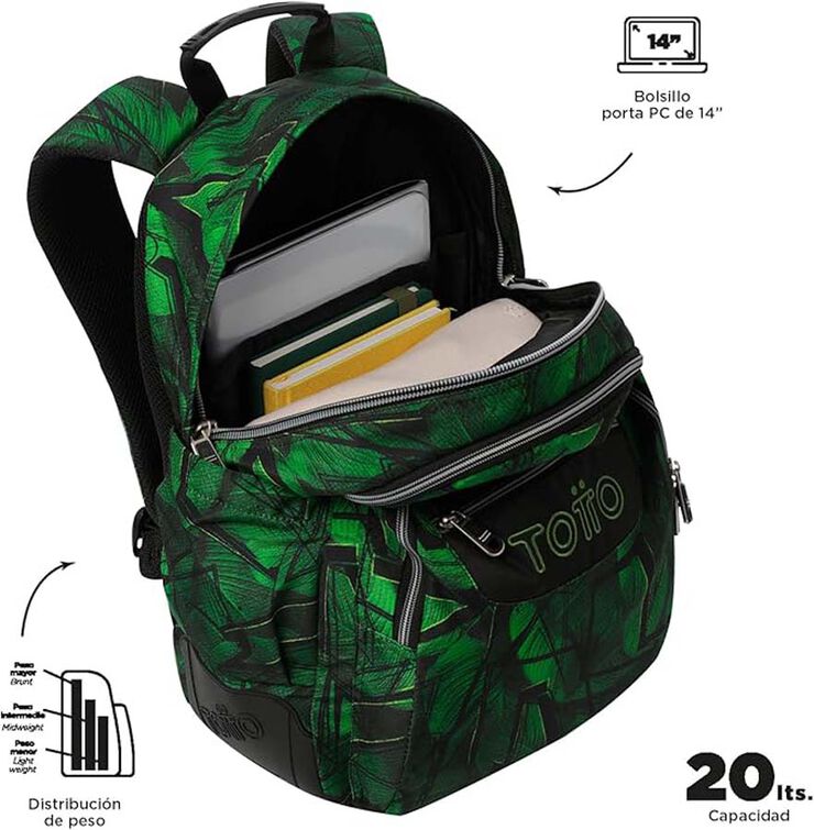 Mochila Totto Rayol Jhony Jungle