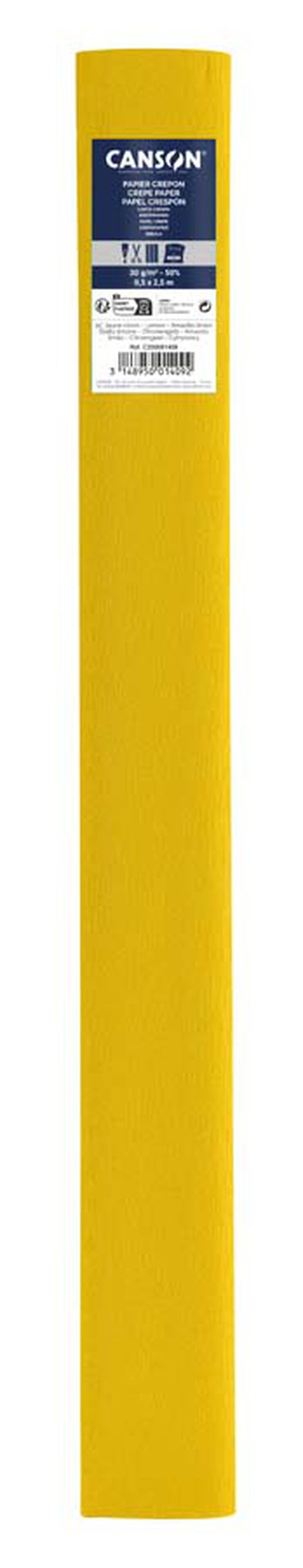 Papel Cresp&oacute;n (Pinocho) Canson rollo 50x250cm amarillo lim&oacute;n