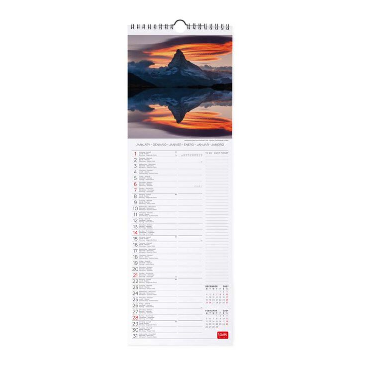 Calendario pared Legami 16X49 2024 Sunsets